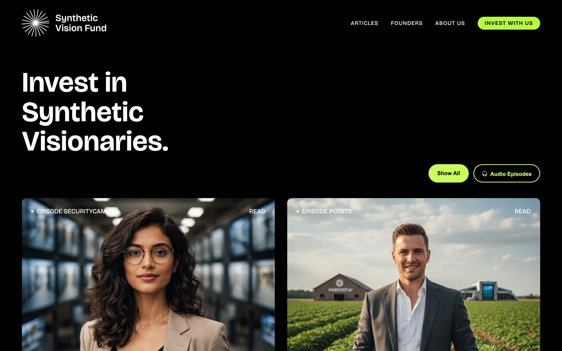 Home — Invest in Synthetic Visionaries